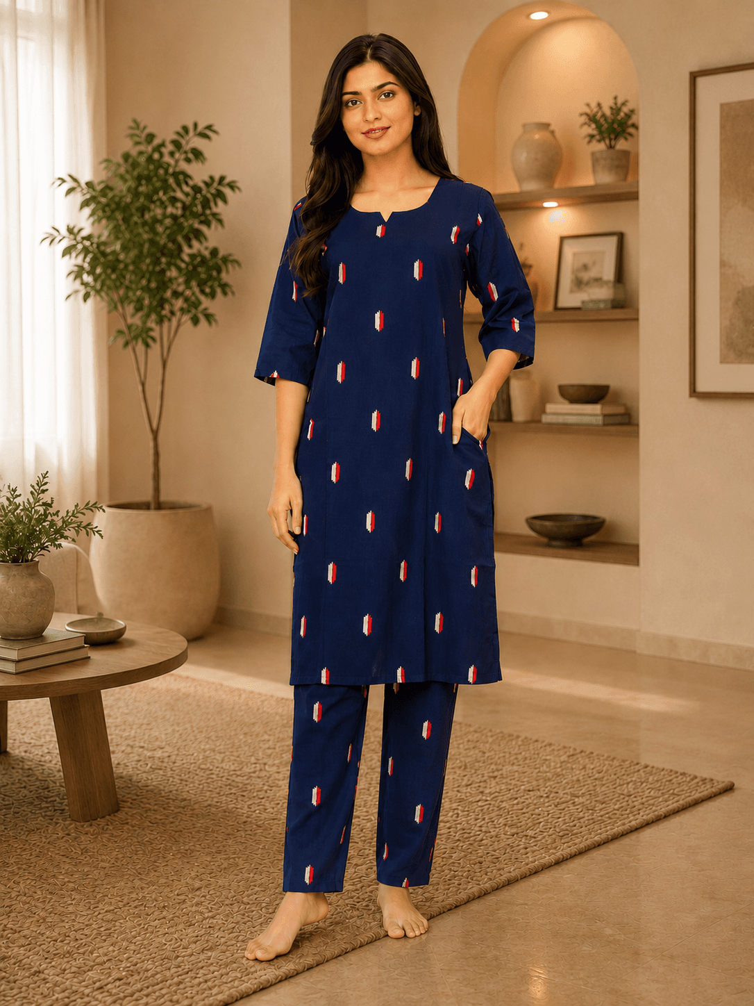 Premium Minimal Printed Kurti & Pant Set for Women | My Fashion