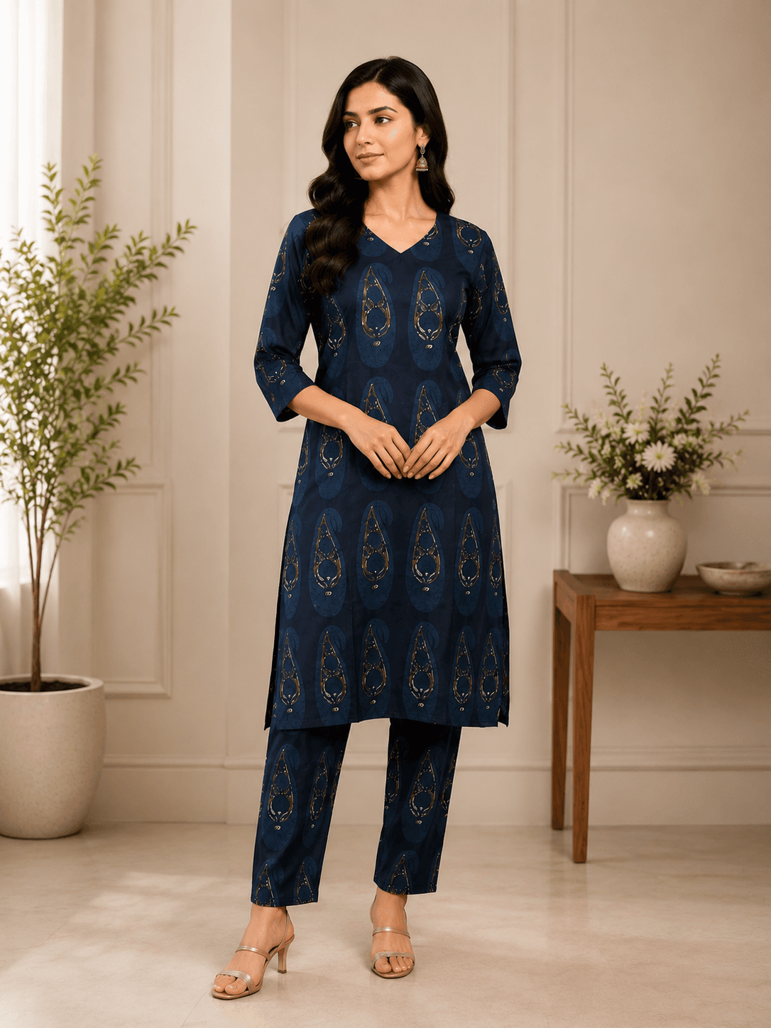 Premium Traditional Printed Kurti & Pant Set for Women | My Fashion