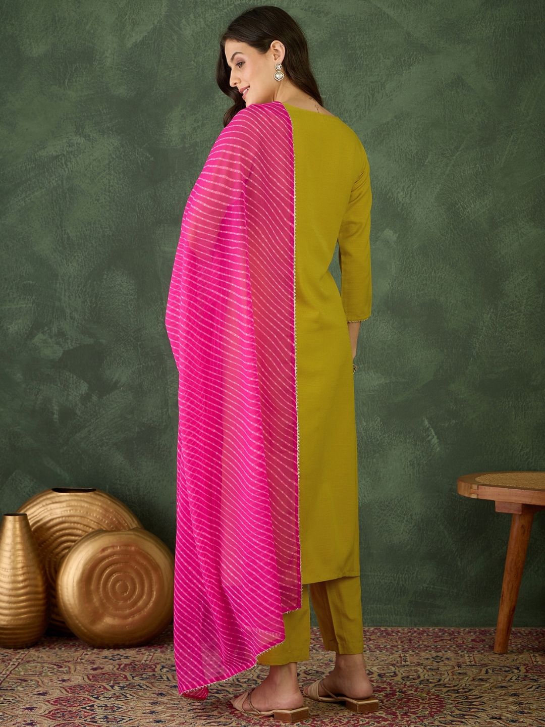 MY Fashion Premium Embroidered Kurti Pant & Taby Dupatta Set � D780