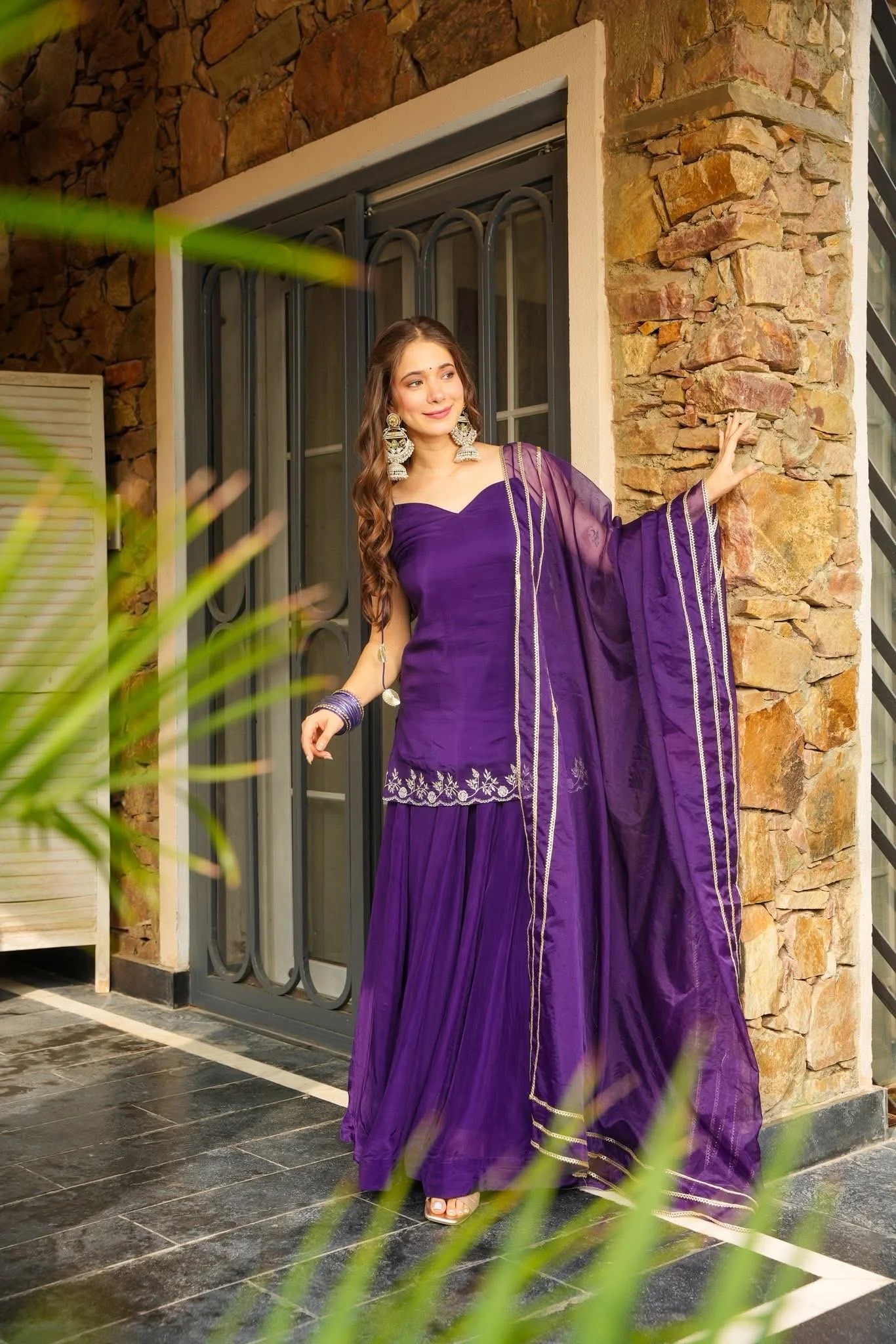 MY Fashion Premium Embroidered Viscose Simmer Kurti Pant & Dupatta Set � DI-REEVA